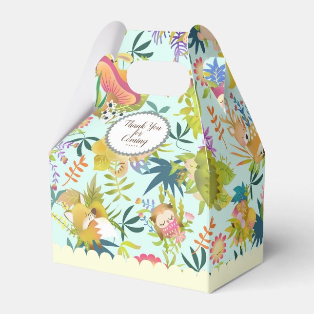 Caja Para Regalos Woodlands Dreamland Blue Favbox (Front Side)