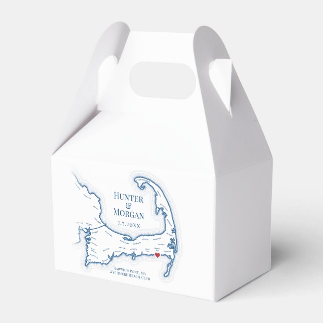 Caja Para Regalos Wychmere Beach Club Boda de Cape Cod Elegant (Front Side)