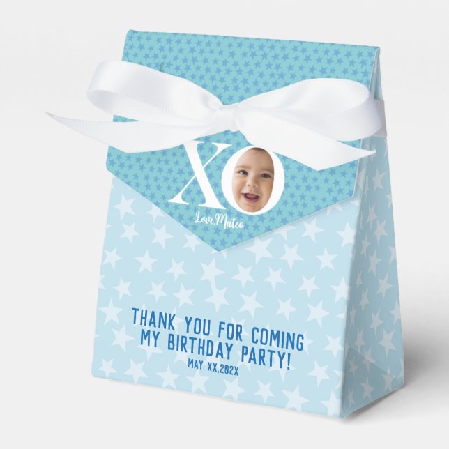 Caja Para Regalos XO | Festividad de cumpleaños de chico divertido y (Front Side)