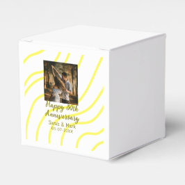 Caja Para Regalos Yellow golden photo 30th wedding anniversary name