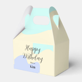 Caja Para Regalos Yellow purple green happy birthday abstract pastel