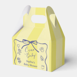 Caja Para Regalos Yellow Stripes Italian Themed Ciao Baby