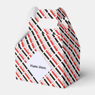 Caja Para Regalos Yemení Bandera Yemení Baldosas Personalización Neg