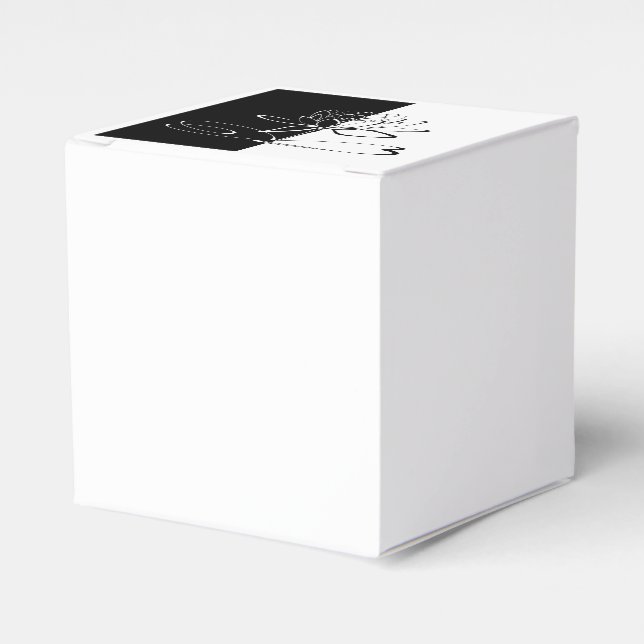 Caja Para Regalos Yin Yang Black White Lotus Blossom (Costado Anverso)