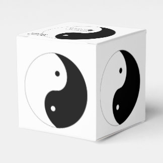 Caja Para Regalos Yin Yang Boda De Diseño Blanco Y Negro