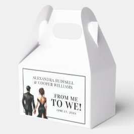 Caja Para Regalos YO A NOSOTROS | Elegante negro y blanco