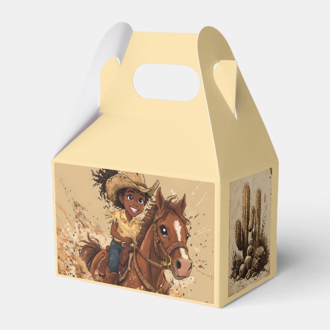 Caja Para Regalos Young Smiling Girl Rides Her Horse (Front Side)