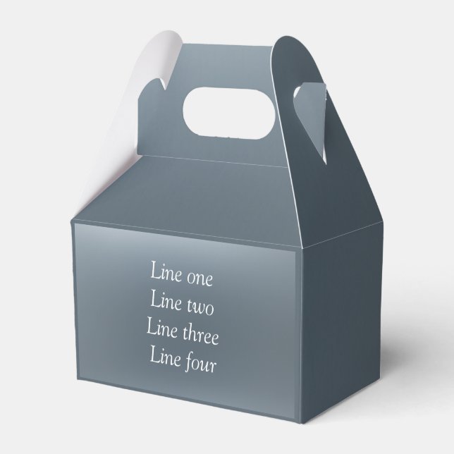 Caja Para Regalos Your message here gray blue metallic background te (Front Side)