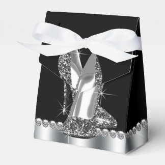 Caja Para Regalos Zapato de tacón alto Purpurina elegante