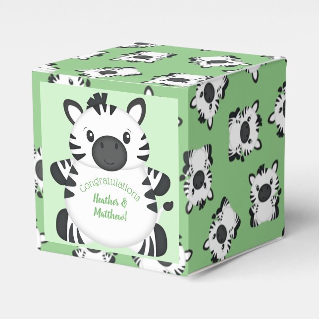 Caja Para Regalos Zebra Baby Shower (Costado Anverso)