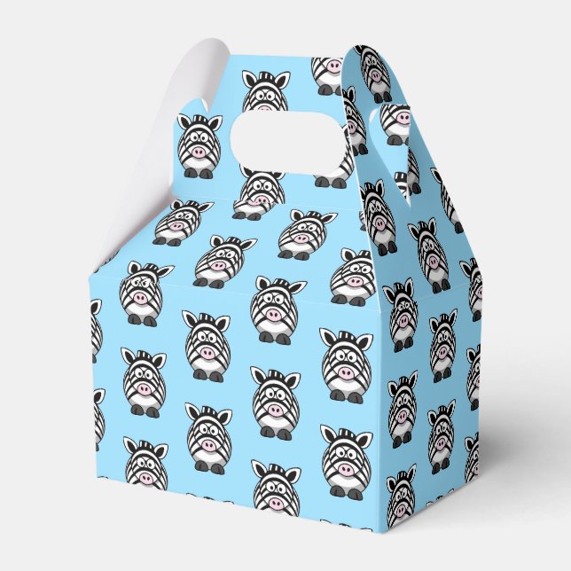 Caja Para Regalos Zebra Party Favor Box (Front Side)