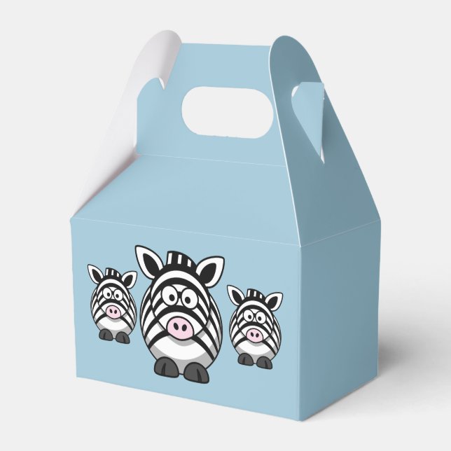 Caja Para Regalos Zebra Party Favor Box (Front Side)