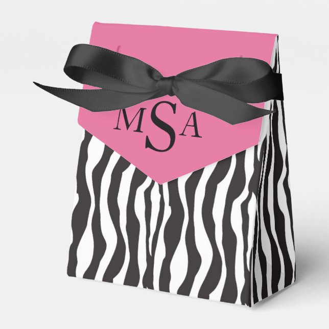 Caja Para Regalos Zebra Print & Carriage Baby Shower Gift Box (Front Side)