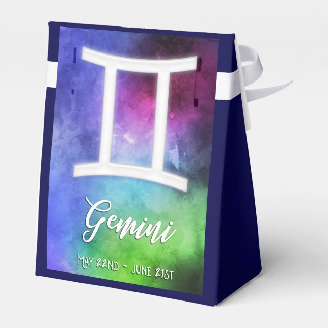 Caja Para Regalos Zodiac: Fechas de Gemini (Reverso)