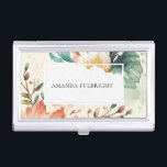 Caja Para Tarjetas De Visita Acuarela floral Pequeña empresa personalizada<br><div class="desc">Floral acuarela Funda de tarjetas personalizadas para pequeñas empresas - con impresionantes flores de acuarela pintadas a mano,  personalizadas con su nombre. Hace un regalo muy cuidadoso.</div>