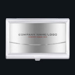 Caja Para Tarjetas De Visita Aspecto moderno de acero inoxidable metálico plate<br><div class="desc">Sencillo diseño de fondo metálico de imitación de color plateado, de acero inoxidable plantilla de cartón de negocios. Esta es una imagen y no un acabado metalizado o metálico real. Personalizable completo. Tarjeta de presentación coincidente. Si necesita ayuda para personalizar, cambiar de color o cualquier otra cosa a cualquiera de...</div>