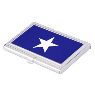 Caja Para Tarjetas De Visita Bandera azul Bonnie con el único portatarjetas de 