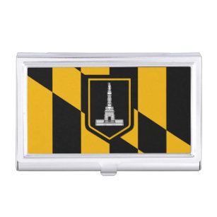 Caja Para Tarjetas De Visita Bandera de Baltimore, caso de la tarjeta de visita