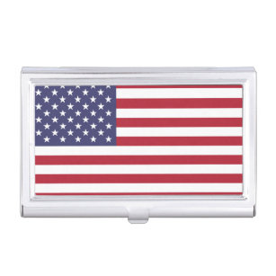 Caja Para Tarjetas De Visita Bandera de Estados Unidos de Estados Unidos