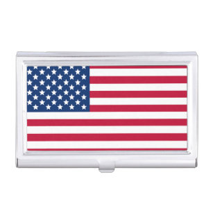 Caja Para Tarjetas De Visita Bandera estadounidense