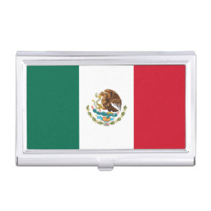 Caja Para Tarjetas De Visita Bandera Patriótica Mexicana