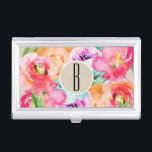 Caja Para Tarjetas De Visita Brillante negrita Colorido Floral Moderno Kraft Bo<br><div class="desc">Tarjetas de visita coincidentes disponibles.</div>