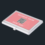 Caja Para Tarjetas De Visita Caso de tarjeta de visita de Personalizado de códi<br><div class="desc">Colores y tipos de letra personalizados - Casos de tarjeta de visita con su código QR Analizar información Personalizado Colores de texto Empresas promocionales personalizadas o Regalo de funda de tarjeta de visita personal moderno - Añadir su código QR - Imagen o logotipo - foto / Texto - Nombre u...</div>
