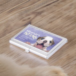 Caja Para Tarjetas De Visita Cuidado de mascotas de perro con bajo contenido de<br><div class="desc">Mascota Baño y Grooming / Cuidado de mascotas / Sentado de Mascotas / Mascota Grooming / Tienda de comida Mascota / Salón de belleza Mascota / Hospital de animales / Plantilla de titular de tarjeta de visita personalizada de la clínica animal - Adorable Personalizado Cute de bajo perro de poli...</div>