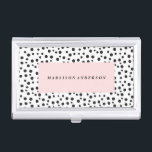 Caja Para Tarjetas De Visita Dalmatian Dots | Titular de la tarjeta de visita<br><div class="desc">©Fine & Dandy Paperie</div>