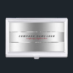 Caja Para Tarjetas De Visita Diseño metálico Gris Gris Sencillo y Moderno<br><div class="desc">Elegante diseño metálico de color plateado fino y brillante con un aspecto de acero inoxidable. Personalizable completo de la plantilla de tarjeta de visita. Si necesita ayuda para personalizar alguno de mis diseños, póngase en contacto con el diseñador ArtOnWear. Formato de texto gratuito con ayuda en directo disponible bajo petición....</div>