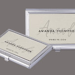 Caja Para Tarjetas De Visita Elegante profesional moderno personalizado con nom<br><div class="desc">Aumente su experiencia de trabajo en red con nuestro estuche profesional elegante y moderno personalizado con tarjeta de visita, el compañero perfecto para nuestras modernas tarjetas de visita QR Code de Facebook en Instagram. Este exquisito funda de tarjetas de visita está diseñado meticulosamente para complementar la estética moderna y sofisticada...</div>