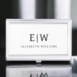 Caja Para Tarjetas De Visita Elegante Profesional Simple Monograma Minimalista<br><div class="desc">Presentamos nuestra Elegante Colección Minimalista Profesional Simple Monograma: Eleva tu estilo con sofisticación atemporal y elegancia subestimada. Esta colección, elaborada con meticulosa atención a los detalles, presenta diseños minimalistas adornados con su monograma personalizado. Cada pieza exuda profesionalismo y refinamiento, perfecto para dar una impresión duradera en cualquier entorno. Desde la...</div>