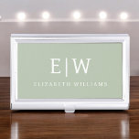 Caja Para Tarjetas De Visita Elegante Profesional Simple Monograma Minimalista<br><div class="desc">Presentamos nuestra Elegante Colección Minimalista Profesional Simple Monograma: Eleva tu estilo con sofisticación atemporal y elegancia subestimada. Esta colección, elaborada con meticulosa atención a los detalles, presenta diseños minimalistas adornados con su monograma personalizado. Cada pieza exuda profesionalismo y refinamiento, perfecto para dar una impresión duradera en cualquier entorno. Desde la...</div>