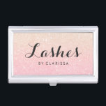 Caja Para Tarjetas De Visita Elegante purpurina elegante y elegante<br><div class="desc">textura purpurina bonito y letra caligráfica elegante.</div>