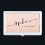 Caja Para Tarjetas De Visita Elegante y elegante maquillaje de purpurina de pol<br><div class="desc">textura purpurina bonito y letra caligráfica elegante.</div>