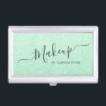 Caja Para Tarjetas De Visita Elegante y elegante maquillaje de purpurina de pol<br><div class="desc">textura purpurina bonito y letra caligráfica elegante.</div>