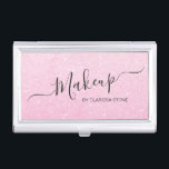 Caja Para Tarjetas De Visita Elegante y elegante maquillaje de purpurina elegan<br><div class="desc">textura purpurina Bonito y fuente caligráfica elegante.</div>