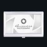 Caja Para Tarjetas De Visita Fotografía simple del obturador de cámara del<br><div class="desc">Tenedor llano simple de la tarjeta de visita de la fotografía del obturador de cámara del fotógrafo.</div>