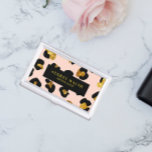 Caja Para Tarjetas De Visita Glam Purpurina Gold Rubor PINK Black Leopard Anima<br><div class="desc">Si eres una dama jefa, este moderno e impresionante titular de tarjeta de visita es la manera perfecta de darle una primera impresión memorable a tu cliente. Funda de tarjetas de visita de animalier moderno y juvenil con imagen digital de leopardo impreso en moda RUBOR rosa , negro y oro...</div>
