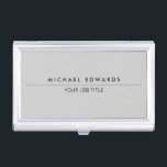 Caja Para Tarjetas De Visita Gris claro profesional simple minimalista moderno<br><div class="desc">Tenedor gris claro profesional simple minimalistic moderno de la tarjeta de visita.
Usted puede cambiar fácilmente el texto.
Utilice los capitales y los espacios en blanco entre las letras.
Si usted necesita ayuda,  usted puede enviarme un correo.</div>