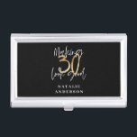 Caja Para Tarjetas De Visita Haciendo que 30 se vea bien celebración de cumplea<br><div class="desc">Celebra tu 30 cumpleaños con estilo con este efecto negro,  blanco y dorado 30 y fabuloso diseño de cumpleaños. Diseño moderno con texto de guión y gráficos en negrita. Cambie el color al personalizar. Parte de una colección.</div>