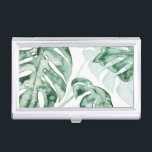 Caja Para Tarjetas De Visita Hoja dividida de palmas tropicales<br><div class="desc">"Split Leaf II" de Grace Popp. Una paleta muda de vegetación tropical.</div>
