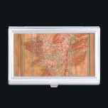 Caja Para Tarjetas De Visita Impresión floral Naranja moderna sobre fondo desnu<br><div class="desc">Una creación original de Jennifer Goldberger,  esta moderna estampada floral naranja se asienta sobre un fondo desnudo. Las flores casi se mezclan con el fondo. ¡Que se funda con el resto de tu casa comprándola hoy!</div>