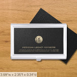 Caja Para Tarjetas De Visita Logo Corporate Company Luxury<br><div class="desc">Una lujosa plantilla de negocios personalizado en un estilo moderno que se puede actualizar fácilmente con el logotipo y el texto de su empresa. Diseñado con un logotipo de sello dorado cepillado, puede realizar el personalizar cambiando el texto y la imagen utilizando los campos proporcionados. Diseño de marca para promoción...</div>