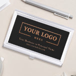 Caja Para Tarjetas De Visita Logotipo comercial de personalizado con marca Corp<br><div class="desc">Cree su titular de tarjeta profesional de negocios personalizado con su propio logotipo de empresa y texto personalizado. Los titulares de tarjetas de visita con marca de personalizado son excelentes regalos corporativos prácticos para ejecutivos y empleados, y añaden un toque profesional y un valor promocional a la presentación de sus...</div>