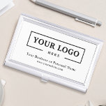 Caja Para Tarjetas De Visita Logotipo comercial de personalizado con marca corp<br><div class="desc">Cree su titular de tarjeta profesional de negocios personalizado con su propio logotipo de empresa y texto personalizado. Los titulares de tarjetas de visita con marca de personalizado son excelentes regalos corporativos prácticos para ejecutivos y empleados, y añaden un toque profesional y un valor promocional a la presentación de sus...</div>