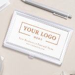 Caja Para Tarjetas De Visita Logotipo comercial de personalizado con marca Corp<br><div class="desc">Cree su titular de tarjeta profesional de negocios personalizado con su propio logotipo de empresa y texto personalizado. Los titulares de tarjetas de visita con marca de personalizado son excelentes regalos corporativos prácticos para ejecutivos y empleados, y añaden un toque profesional y un valor promocional a la presentación de sus...</div>