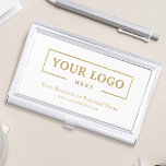 Caja Para Tarjetas De Visita Logotipo comercial personalizado Rosa corporativo<br><div class="desc">Cree su titular de tarjeta profesional de negocios personalizado con su propio logotipo de empresa y texto personalizado. Los titulares de tarjetas de visita con marca de personalizado son excelentes regalos corporativos prácticos para ejecutivos y empleados, y añaden un toque profesional y un valor promocional a la presentación de sus...</div>