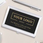 Caja Para Tarjetas De Visita Logotipo comercial personalizado Rosa corporativo<br><div class="desc">Cree su titular de tarjeta profesional de negocios personalizado con su propio logotipo de empresa y texto personalizado. Los titulares de tarjetas de visita con marca de personalizado son excelentes regalos corporativos prácticos para ejecutivos y empleados, y añaden un toque profesional y un valor promocional a la presentación de sus...</div>