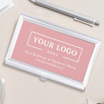 Caja Para Tarjetas De Visita Logotipo de negocio personalizado Marca Corporate<br><div class="desc">Cree su titular de tarjeta profesional de negocios personalizado con su propio logotipo de empresa y texto personalizado. Los titulares de tarjetas de visita con marca de personalizado son excelentes regalos corporativos prácticos para ejecutivos y empleados, y añaden un toque profesional y un valor promocional a la presentación de sus...</div>